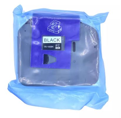 HMTR-100BK TR-100BK 12mmX100m Black printer ribbon cassette for Brother label printer supplier