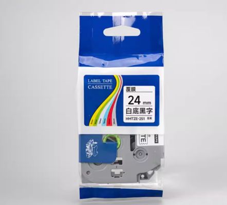 HMTZE-251 24mmX8M White label tape cassette For Brother label printer Black on White supplier