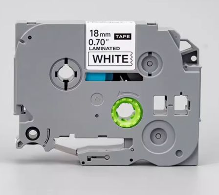 HMTZE-24 18mmX8M White label tape cassette For Brother label printer Black on White supplier