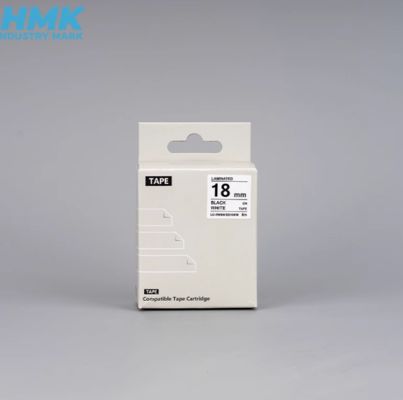 HMSS18K 18mmX8m White label tape cassette For Brother label printer Black on White supplier