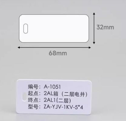 32mmx68mm PVC Single hole label HMK SR-3268P white supplier
