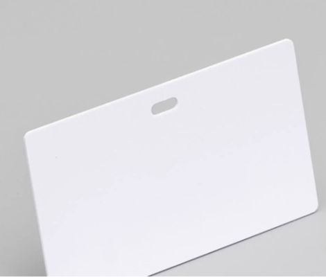 SG458005 45mmx80mm pvc Long side single hole hanging tag white supplier