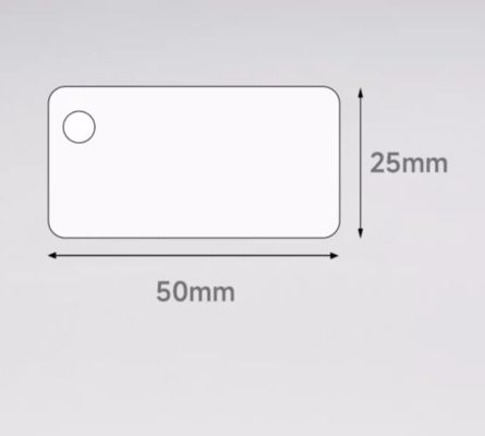 25mmx50mm PVC Single hole label HMK SR-2550P white supplier