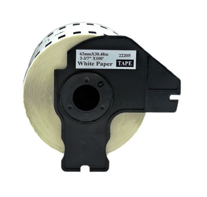 Printing Label sticker HMDK-22205 62mm*30.48m 2-3X100" white paper For Brother supplier