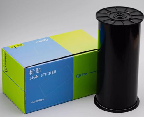 Black Print label tape HMK SR-FK-265BK 26.5cm*10m Sign Sticker Wide Format Logo supplier