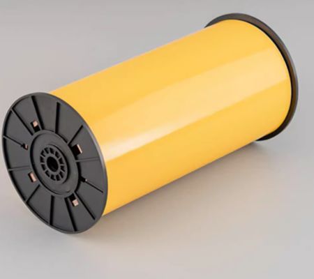 Yellow Print label tape HMK 200mm*45m Sign Sticker Wide Format Logo supplier