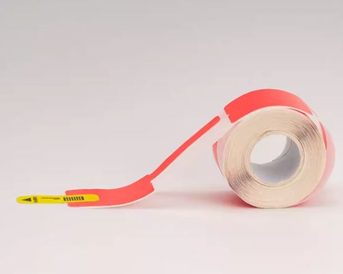 HMK GE-16R 26mm*79mm Red heat transfer printing label tape sticker supplier