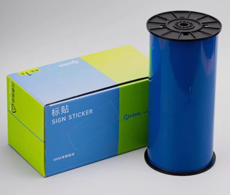Blue Print label tape HMK BLK-260BL 260mmx19m Sign Sticker Wide Format Logo Tube printer supplier