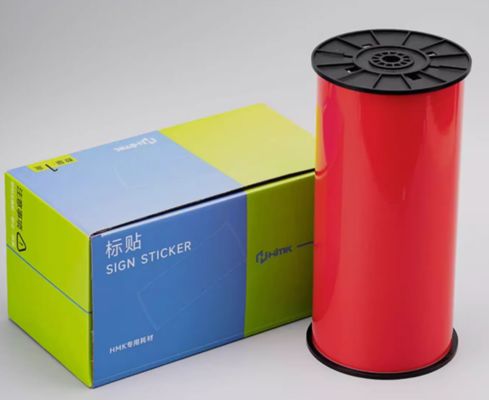 Red Print label tape HMK 300mmx15m Sign Sticker Wide Format Logo supplier