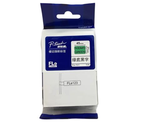 FLe-7511 black on green 21mm*45mm 72pcs for Brother PT-P900 / E800 Electronic Lettering Machine original supplier