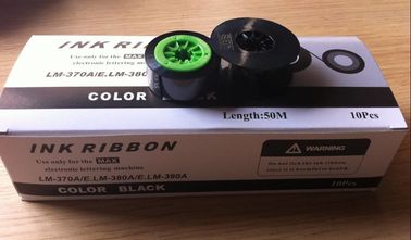 Max Letatwin Black Ferrule Printing Machine ABS Ink Ribbon, HLK-IR300B for Max Lettering Machine supplier