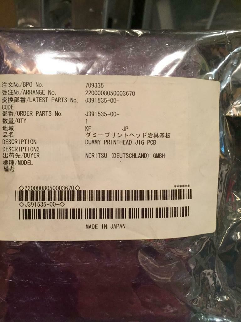 Noritsu Minilab Spare Part J391535 J391535 00 Dummy Printhead Jig Pcb 